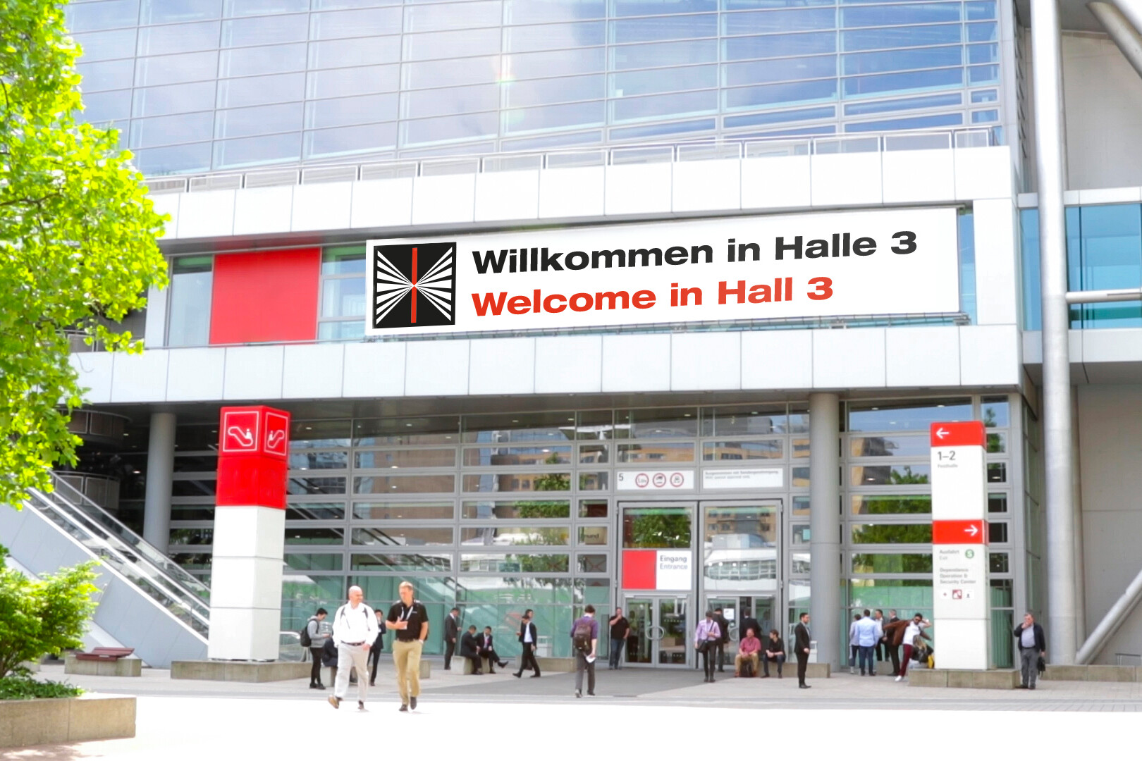 Optatec Internationale Fachmesse für optische Technologien, Komponenten und Systeme Optatec Eingang Frankfurt Welcome 2026 mit schall uai